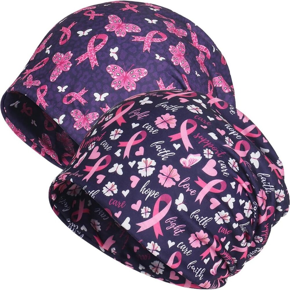 Sweet Heartwarming Breast Cancer Beanie Hat, Romantic Knitted Hat, Cancer Headwe - Picture 1 of 9